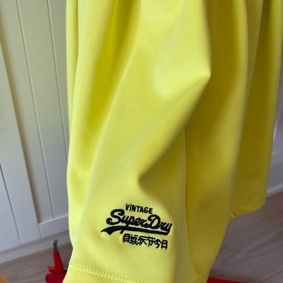 Superdry Premium Scuba Neoprene Dress, Mini, Neon Yellow, Sleeveless, Women's XS - Picture 5 of 12